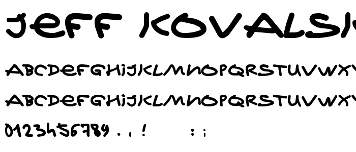 Jeff Kovalsky font